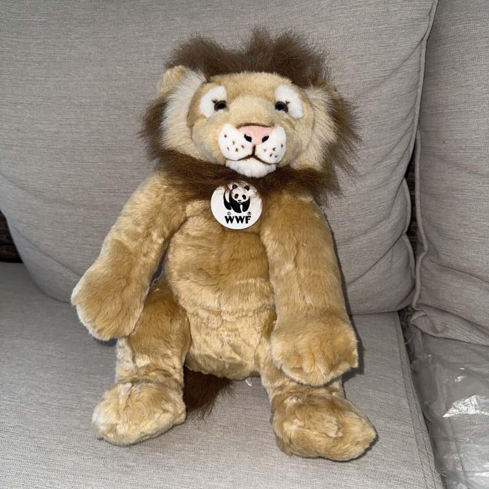 Vintage Lion Build-a-Bear Workshop‎ Collectibear WWF Series 15" 2003 -Immaculate